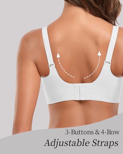 Image of Deep V Petal Bras for Women No Underwire Soft Wireless Bras Comfort Seamless Bralettes with Extender