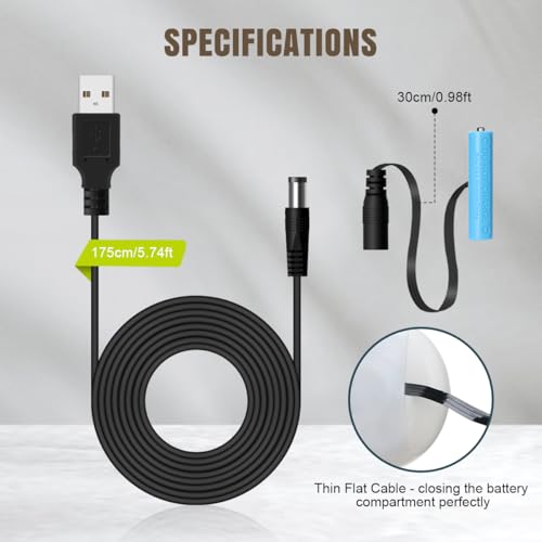 Cable de alimentación para batería AAA Lenink adaptador de corriente continuo 3