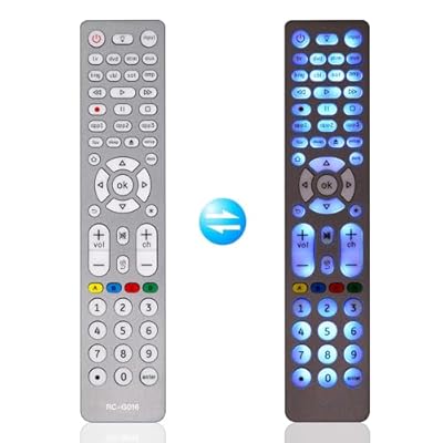 Backlit Universal Remote Control, Universal TV Remote Replacement for Samsung, LG, Sony, Sharp, Apple,TCL,Vizio, Panasonic, for TVs/DVD/Audio/Cable Boxes and More 8-Device(Silver)