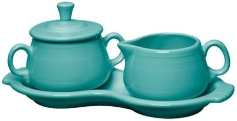 3 Piece Fiesta Sugar & Creamer Set Color: Turquoise