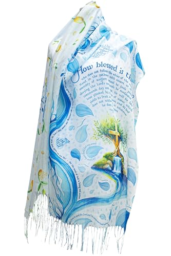 Seed of Life Prayer Scarf - Psalm 1 - Soft, Lightweight 28