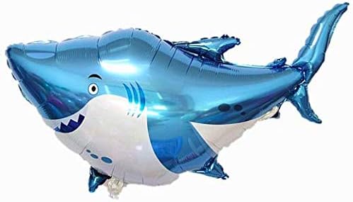 Big Shark Baby Shark Silver Foil Balloons