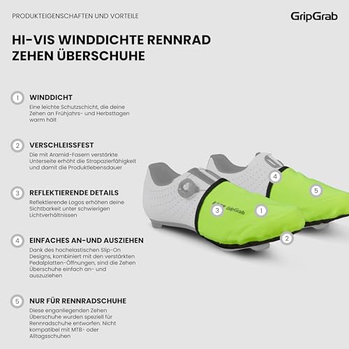 GripGrab Winddichte Rennrad Zehenwärmer Toe Cover Zehen Überschuhe – Ansicht 2