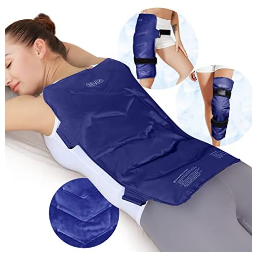 REVIX Large Ice Pack for Back Pain Relief, Cold Packs for Injuries Shoulder, Hip, Leg, Ice Wraps Cold Compress Therapy to Smooth Sciatica Nerve, Arthritis, Inflammation 13X21‘’