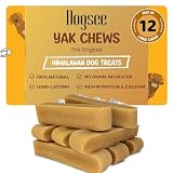 Dogsee Original Yak Cheese Himalayan Dog Chews 3lb (Large - 12 Bars) .100% Natural, 60% Protein, Dog Treats for Large Breed Dog Chews Long Lasting for Aggressive Chewers
