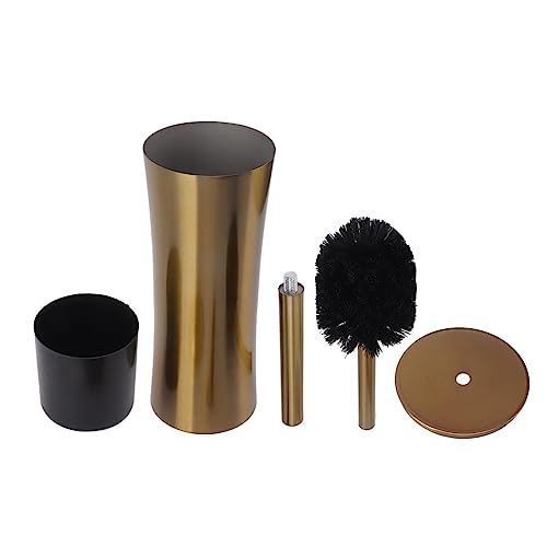 Image of Toilet Brush Gold Soft Head Compact Rustproof Toilet Brush for Home (Small Waist)