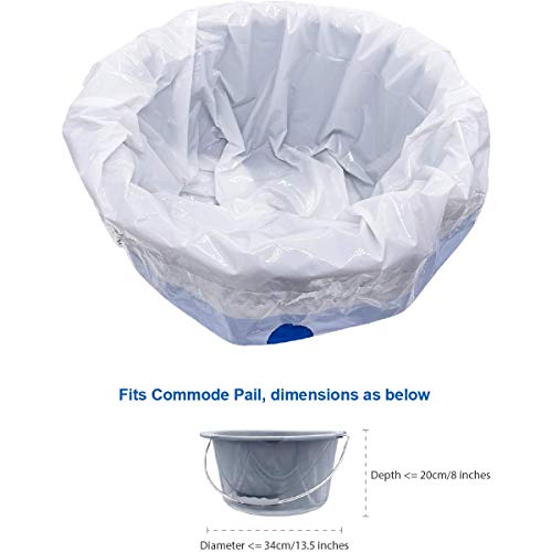 HygiCare Bedpan & Commode Liners Value Pack | 100 Count | Leakproof, Medical Grade, Interleaved Bags on Roll, Tie Easy
