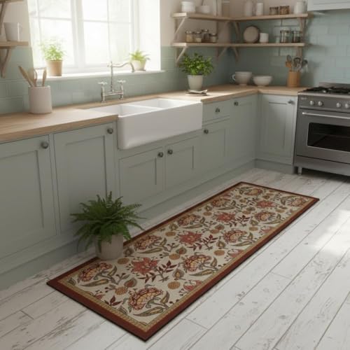 Image of Yagzon Anti Fatigue Kitchen Rug Sets 2 Piece Non Slip Kitchen Mats for Floor Cushioned Kitchen Rugs & Mats Waterproof Comfort Standing Mat Runner for Kitchen,Home Office,Sink,Laundry (Color 5)