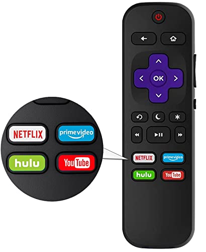 Replacement Remote for Roku TV, Compatible for TCL/Hisense/Philips/Hitachi/Sharp/LG/Haier/Element/Sanyo ROKU TV