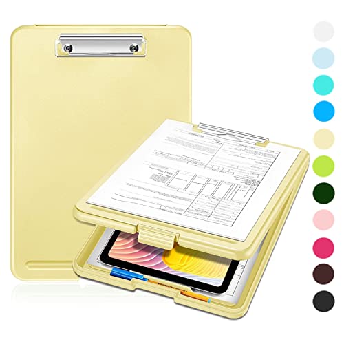 Image of oddpod Praise A4 Clip Pad /Clipboard with Storage Case for Paper and Document Storage 83002 (Yellow)