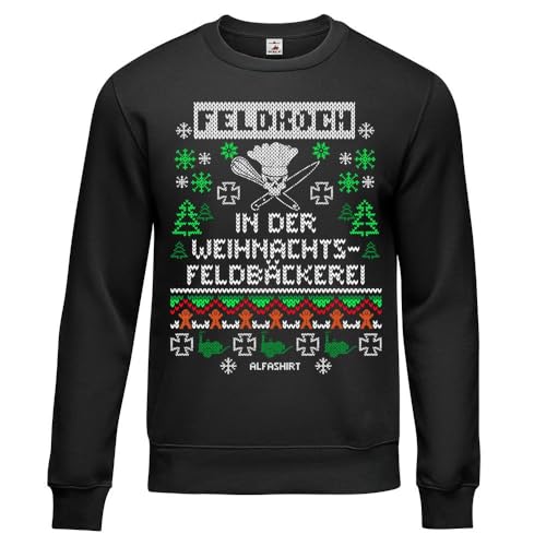Pull de Noël tricot Bundeswehr Koch Copytec sweat chaud pour soirées d'hiver de l'Avent