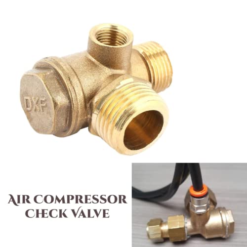 Air Compressor Check Valve Three-Way 20 * 16 * 10mm Inner Wire All Copper (can be Bundled with GSOT48400), Valve