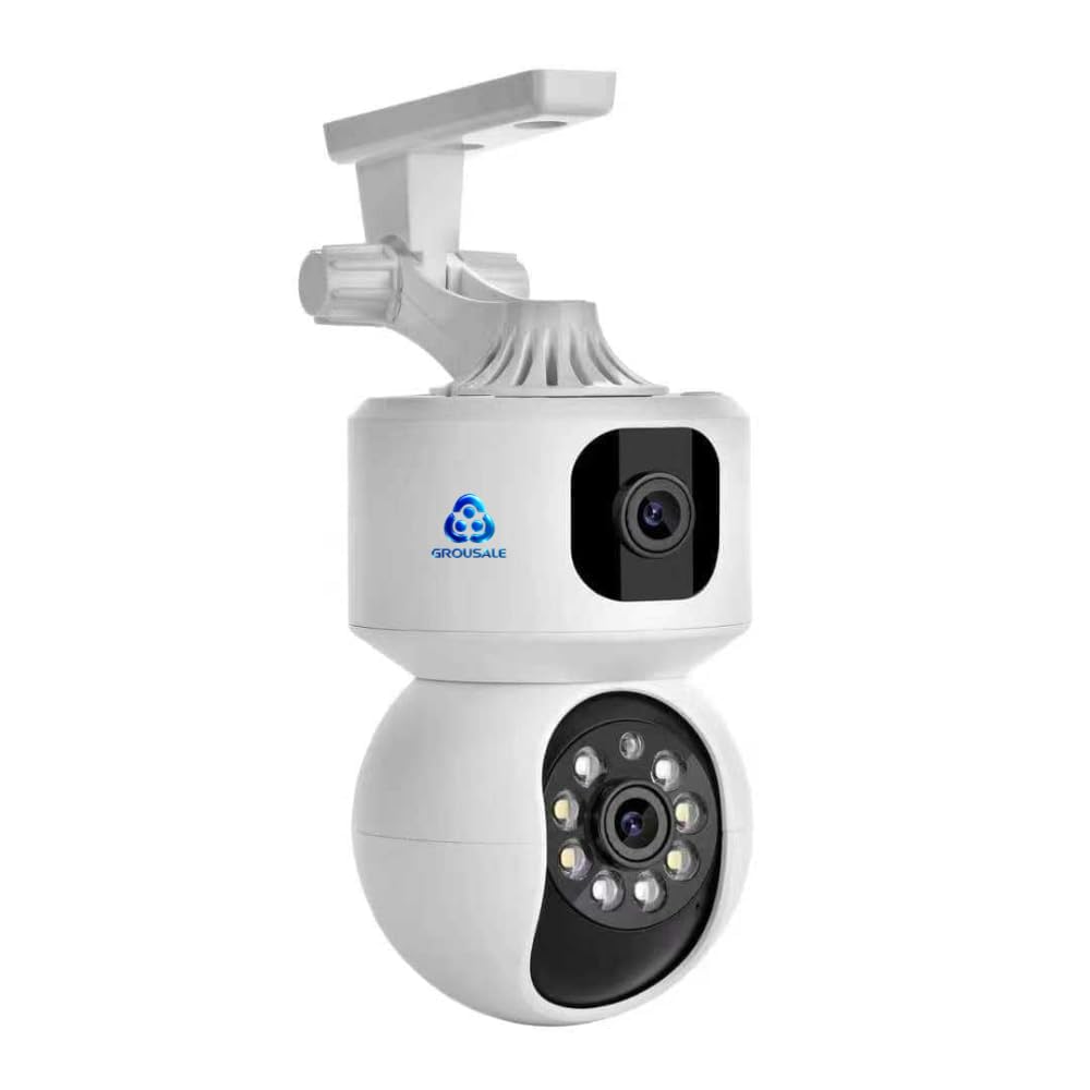 Supercam WiFi Indoor 5+5MP Dual Lens/Screen FHD CCTV Camera with Color Night Vision, Two Way Audio, Motion Detection, Multi Users View and Memory Card Support (Up to 128 GB)