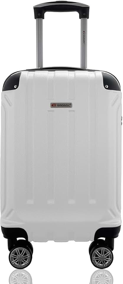 Mala de Viagem Bordo Rígida em ABS Cadeado Segredo Rodas Duplas 360º Gladiador A5MB Branca