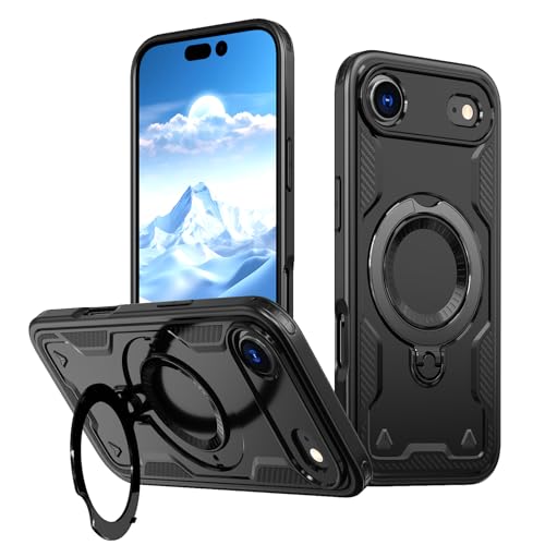 Coque iPhone 17 Air compatible MagSafe anneau noir qui résout le risque de chute au sol