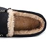 Zigzagger Men's Slippers Moccasin Memory Foam House Shoes Cozy Anti-Skid Slip On House Slippers for Men Soft Indoor/Outdoor,Black,9 UK #3