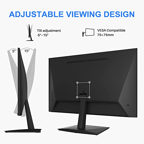 Sansui Monitor 22 Inch 1080P Fhd 75Hz Computer Monitor With Hdmi Vga, Ultra-Slim Bezel Ergonomic Tilt Eye Care Led Display For Home Office (Es-22F1 Hdmi Cable Included) #TOP6