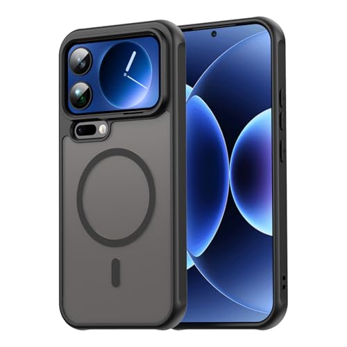 �Ή��@�� Xiaomi 17 Pro Max 5G �g�ѓd�b�P�[�X,�������̃}�b�g�d�グ�A�ϏՌ��E�}�O�l�b�g���X�}�z�P�[�X Black