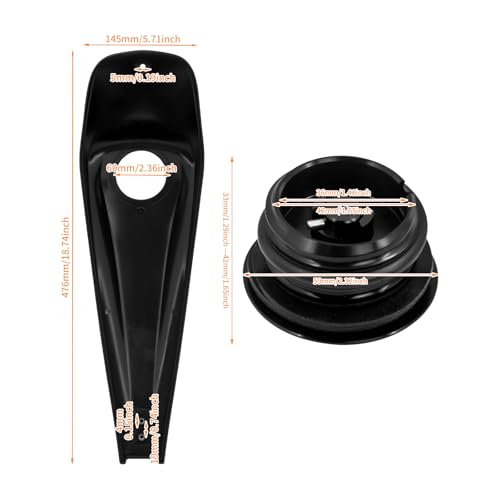 HCmotorku Motorcycle Smooth Dash Fuel Console with Pop Up Gas Tank Cap Covers Fit for Harley Touring Electra Glide FLHT Road Glide FLTRX Street Glide FLHX 2008-2022 Black by HCmotorku - Image 6