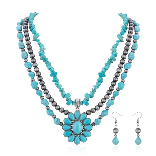 Image of Montana West Rustic Couture's Western Jewelry Set for Women Cowgirl Vintage Western Necklace Earring