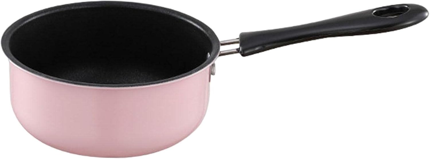 Butter Warmer Baby Breakfast Pot Mini Soup Pot Cookware Porridge Cooking Pot Small Saucepan for RV Stove Top Camping, Pink(Pink)