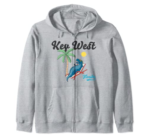 Camisa Key West Florida Beach Dinosaur T-Rex Family Vacation Sudadera con Capucha