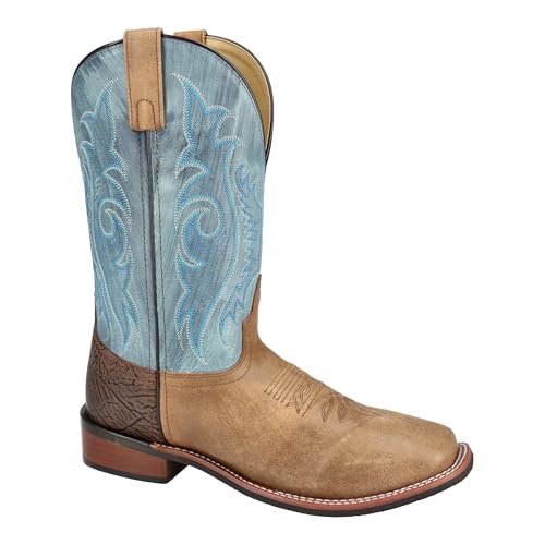 Smoky Mountain Western Boots Mens Cole Leather Brown Blue 44224