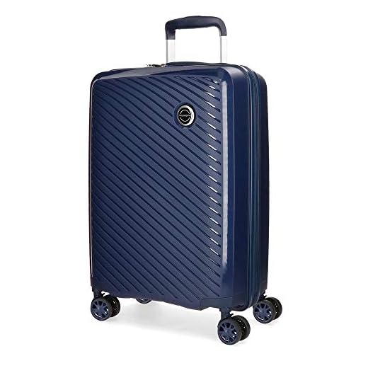 Movom Tokyo Maleta de cabina Azul 39x55x20 cms Rígida Polipropileno Cierre TSA 37L 2,7Kgs 4 Ruedas Dobles Equipaje de Mano