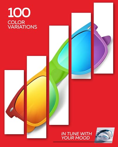 Image of Retro Rewind Polarized Sunglasses for Women Men - UV400 Classic Square Vintage Shades Trendy Unisex Sun Glasses