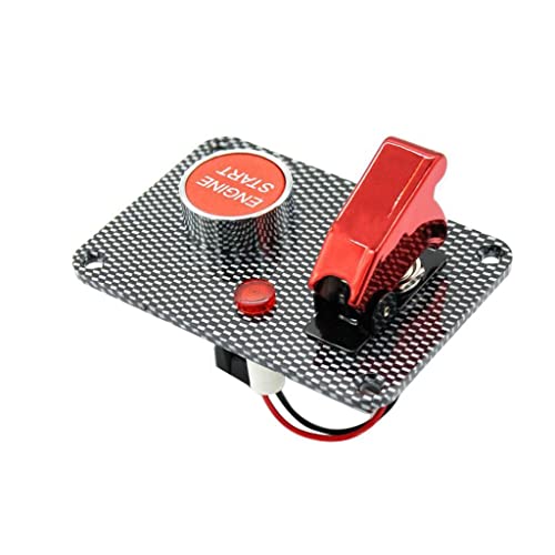 Bothyi Botão de partida para carro Marine Boat RV + interruptor de alternância com painel de cobertu