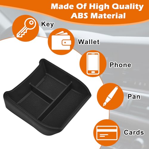 Vide-poche console centrale ID.3 en ABS noir avec tapis de protection durable - 3