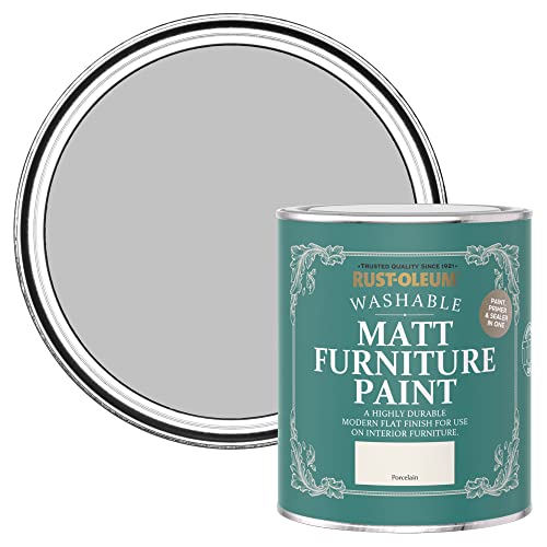 Rust-Oleum Off White Furniture Paint in Matt Finish - Porcelain 750ml