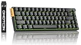 OMOTON 65% Aluminum Mechanical Gaming Keyboard, Hall Effect Magnetic Switch Keyboard Wired, 0.01ms Rapid Trigger, PBT Side-Printed Keycaps, RGB, Knob, for FPS Gamer PC/PS4/Mac/Win, Black