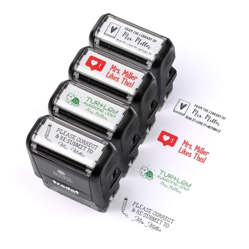 Custom Teacher Stamp Set 4-Pack