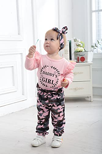 XUANHAO Baby Girl Clothes Infant Toddler Girl Clothes Fall Winter Outfits Long Sleeve Ruffle Tops Girls Pants Sets 3-24M2