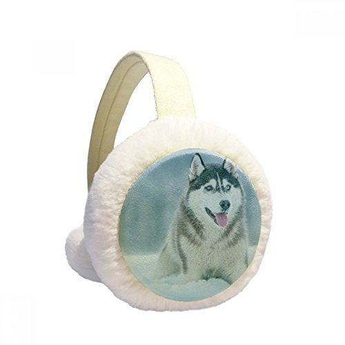 Orejeras de invierno contra el viento frío con felpa de perro de la nieve plegable