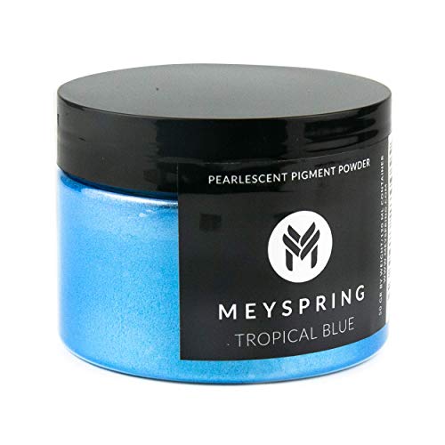 Meyspring Tropical Blue Epoxy Resin Color Pigment - 50 Grams - Great For Resin Art, Epoxy Resin, And Uv Resin- Mica Powder For Epoxy Resin #TOP30