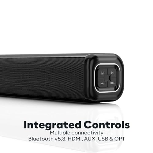 Image of GOVO GoSurround 955 | 200W Sound bar, 5.1 Channel Home Theatre, Mega subwoofer, HDMI, Opt, AUX, USB & Bluetooth, 3 Equalizer Modes, Stylish Remote & LED Display (Black)