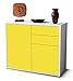 Produktbild Stil.Zeit Sideboard Chantal, Korpus Weiss matt, Front Sonnengelb (92x79x35cm) Push-to-Open Technik & Leichtlaufschienen