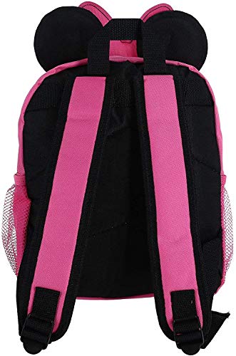 Disney Minnie Mouse Mini Backpack for Toddlers ~ Deluxe 12" Minnie Face Bag with 3D Ears and Bow (Minnie Mouse School Supplies Bundle)3