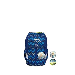 ergobag mini – ergonomische kinderrugzak, DIN A4, 10 liter, Valterugtrekbeer – blauw, One-size