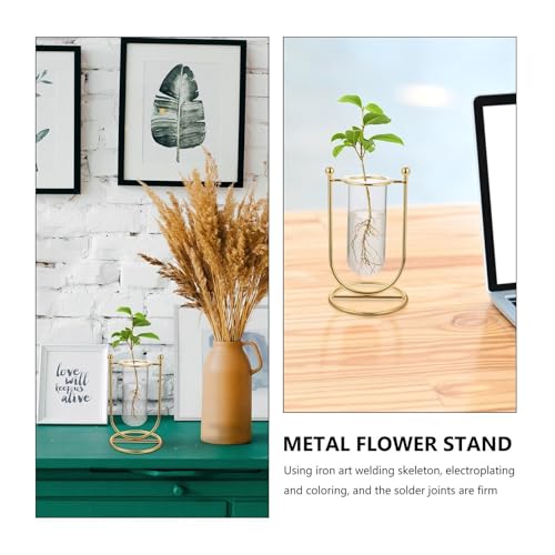 Florero hidropónico de cristal en U jarrón decorativo transparente 4