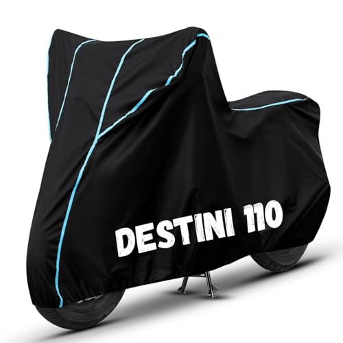 Image of Bike Cover for Destini 110 100% Waterproof, Dustproof & Scratch Resistant| Fully Bottom Elastic UV Resistant Heavy Duty Body Cover | All Weather Outdoor Use