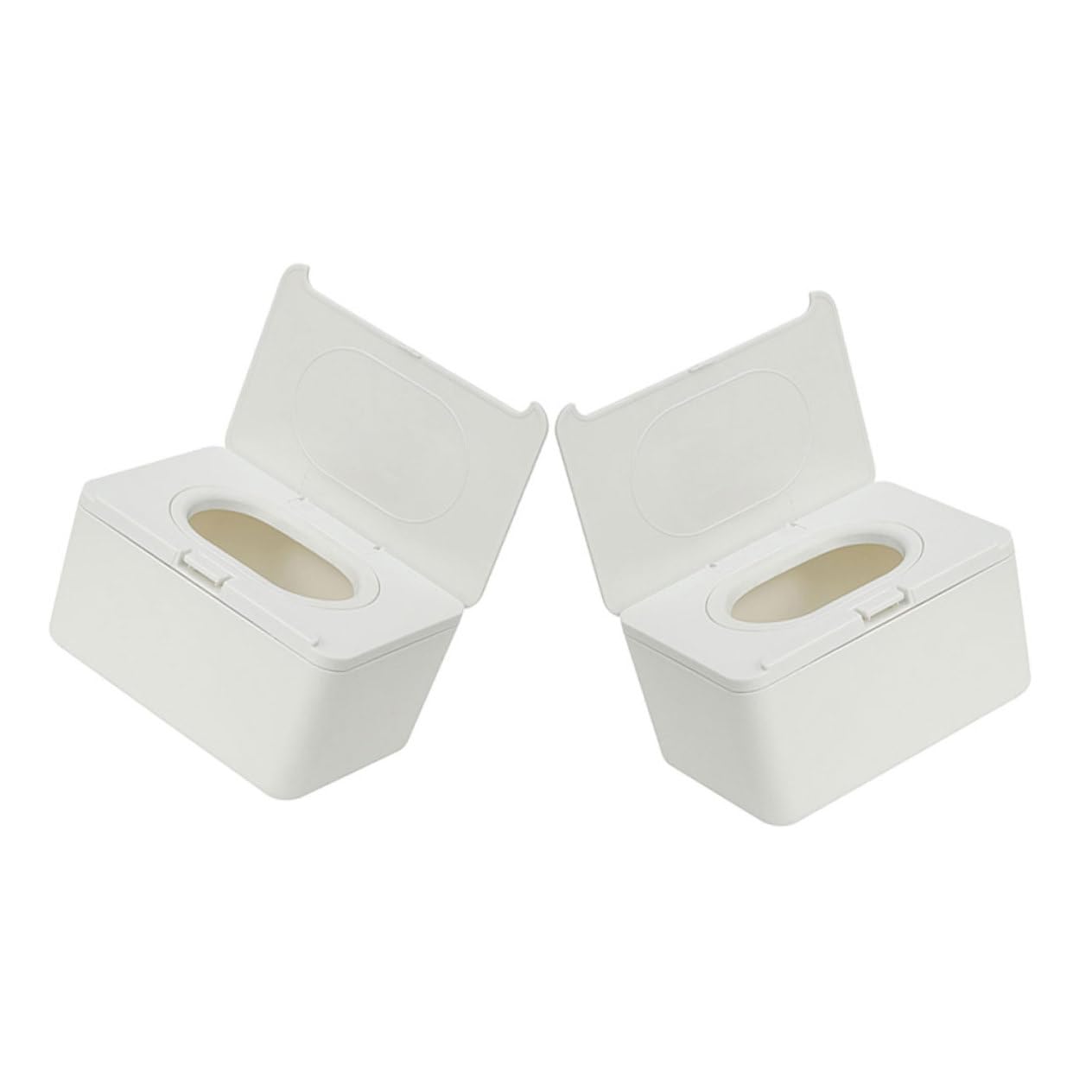 Dispensador de Toallitas Húmedas Blanco 2 Piezas para Bebés Plástico