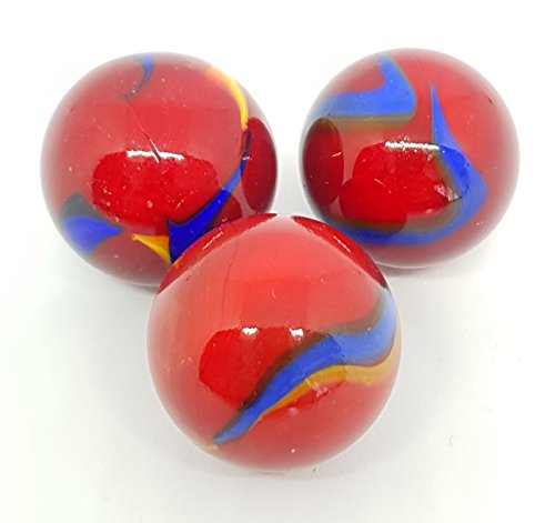 MaRécréation- 3 Billes en Verre Calots and Co, Collection Magie de la Nature (25 Mm, Panjin), SKU-25-Fiesta Cover