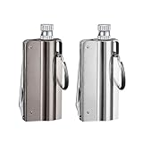 STEHEMO 2 Pack Permanent Match Infinity Lighter, Multitool Keychain Bottle Opener for Men, Reusable Waterproof Metal Match Strike Anywhere, Forever Flint Fire Starter for Outdoor Survival,Style1
