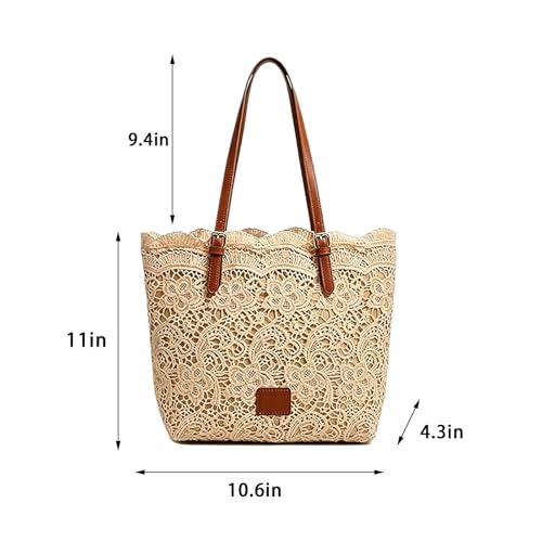 Bolso Vintage de Encaje y Hombro, Tote Boho Elegante miniatura 3