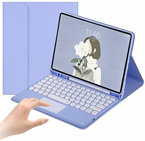 QIYIBOCASE Trackpad Keyboard case for iPad 10th Generation 2022, Folio Smart Cover with Pencil Holder