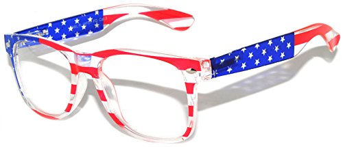 OWL Classic American Flag Sunglasses USA Patriot Colored Lens 4th of July