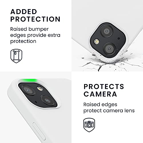 kwmobile Case Compatible with Apple iPhone 13 Case - TPU Silicone Phone Cover with Soft Finish - White by kwmobile - Used condition - Image 3